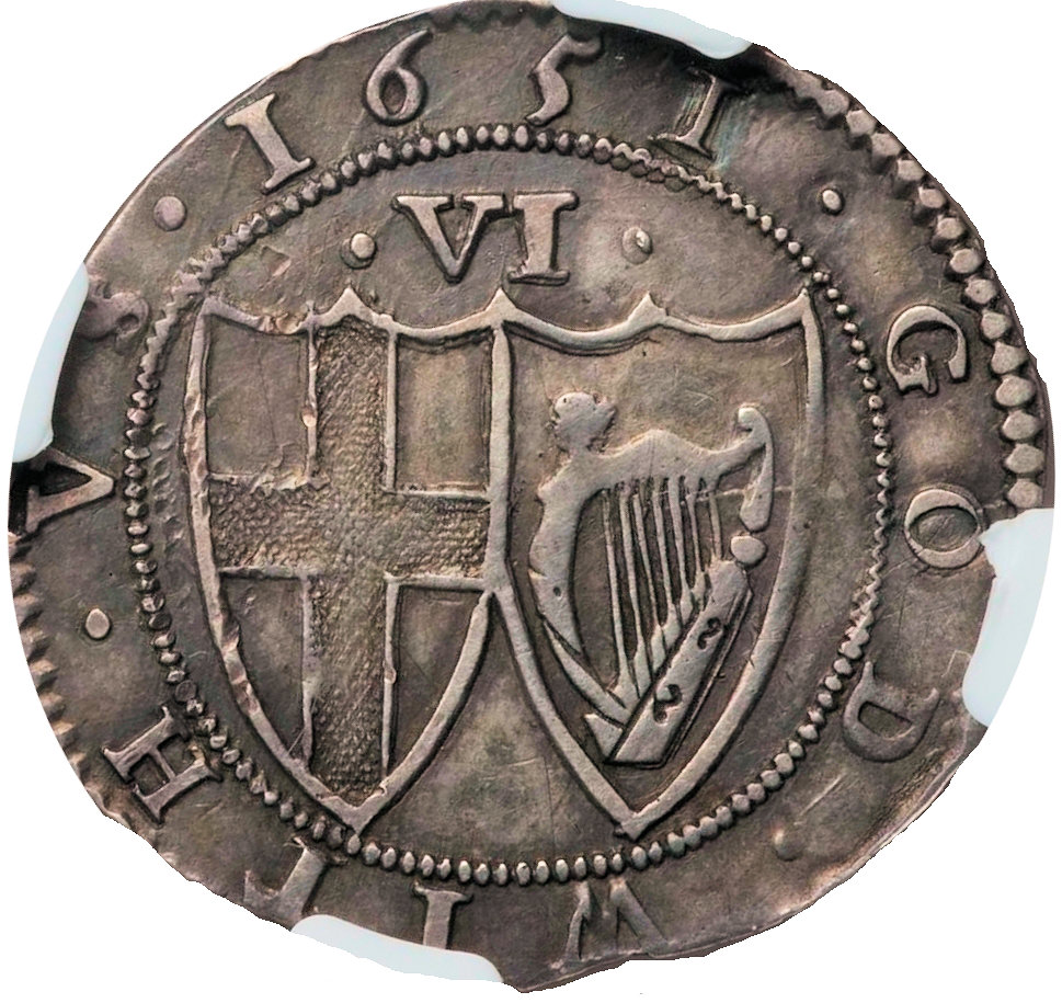 6 Pence - Commonwealth of England Sun mintmark