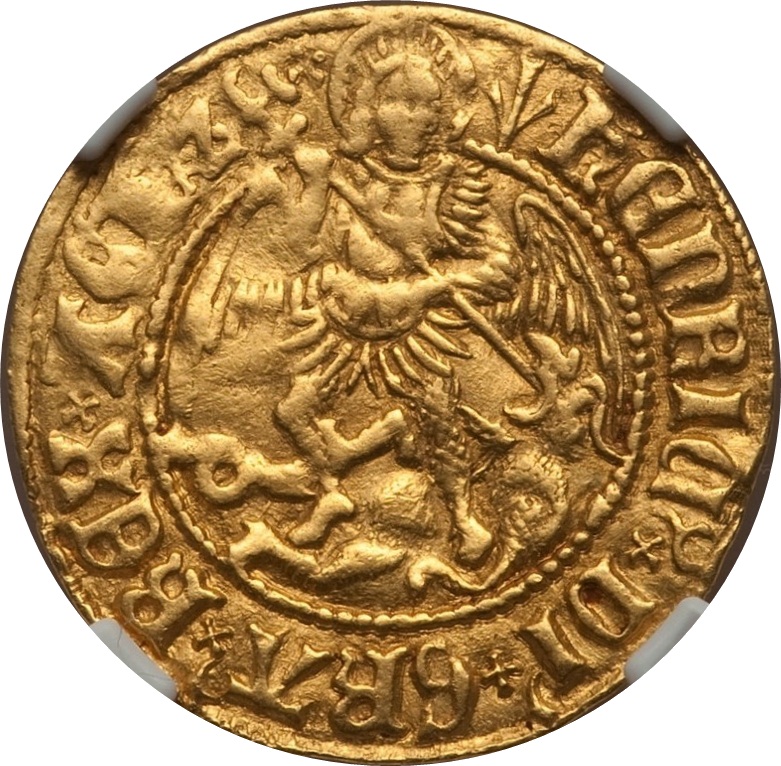 ½ Angel - Henry VII Class V obverse
