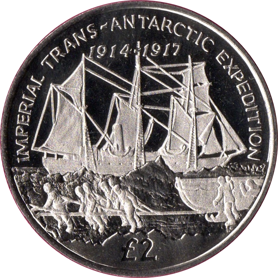 South Georgia and the South Sandwich Islands 2 Pounds - Elizabeth II Imperial Trans-Antarctic Expedition