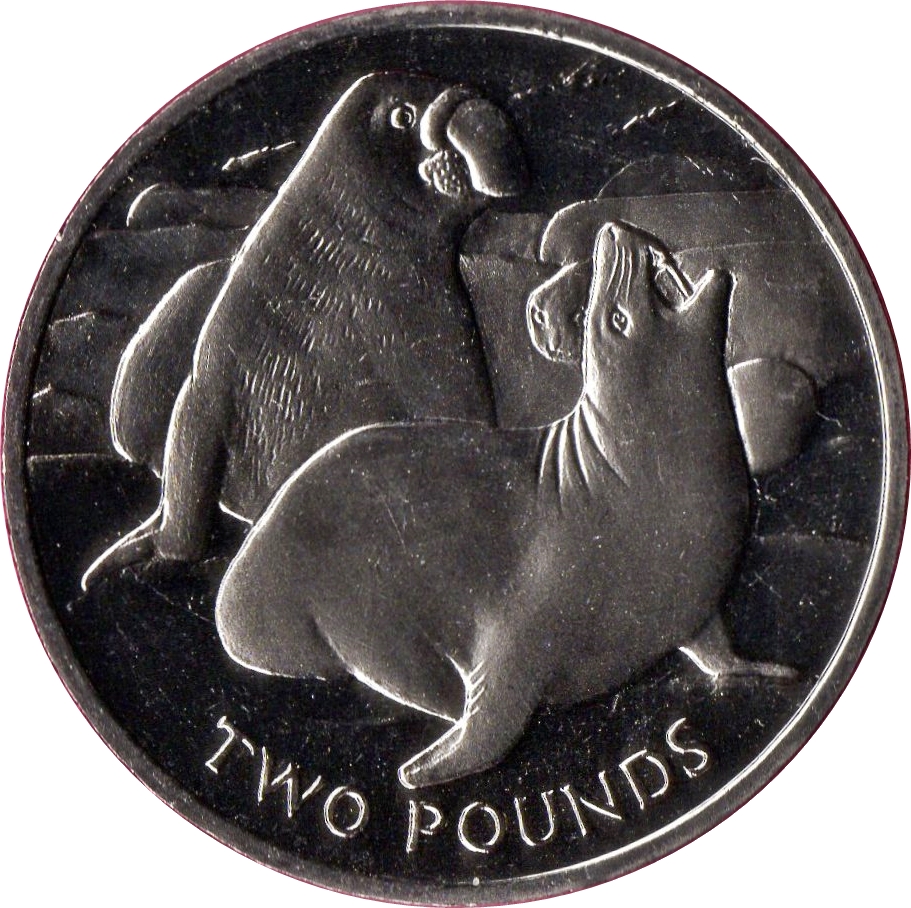 South Georgia and the South Sandwich Islands 2 Pounds - Elizabeth II Elephant Seal
