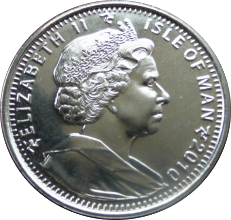 Isle of Man 1 Crown - Elizabeth II Buckingham Palace obverse