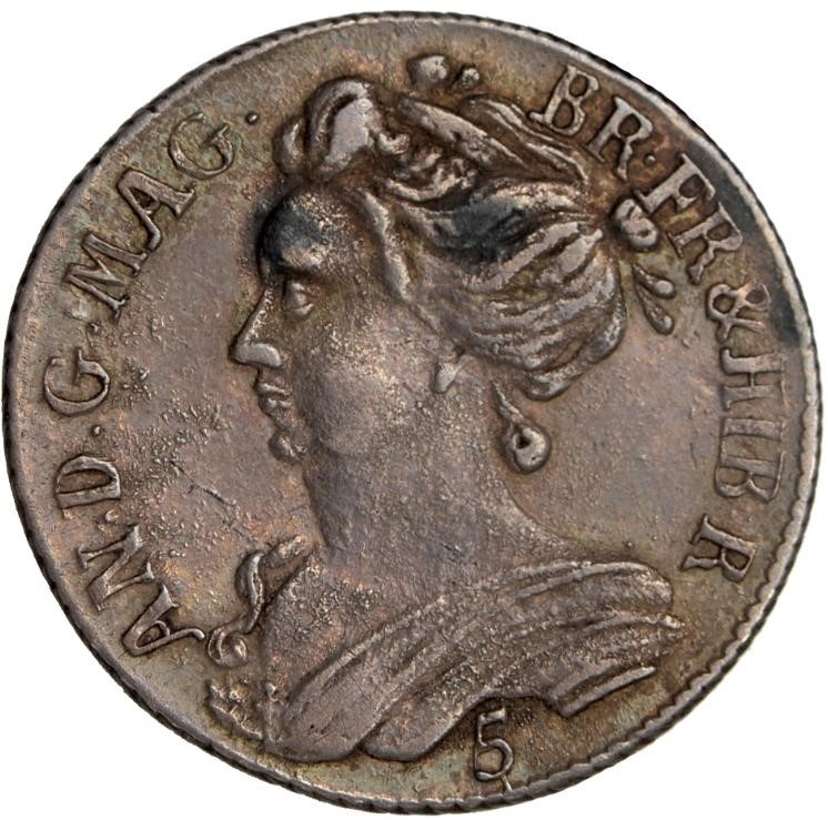 Scotland 5 Shillings - Anne obverse