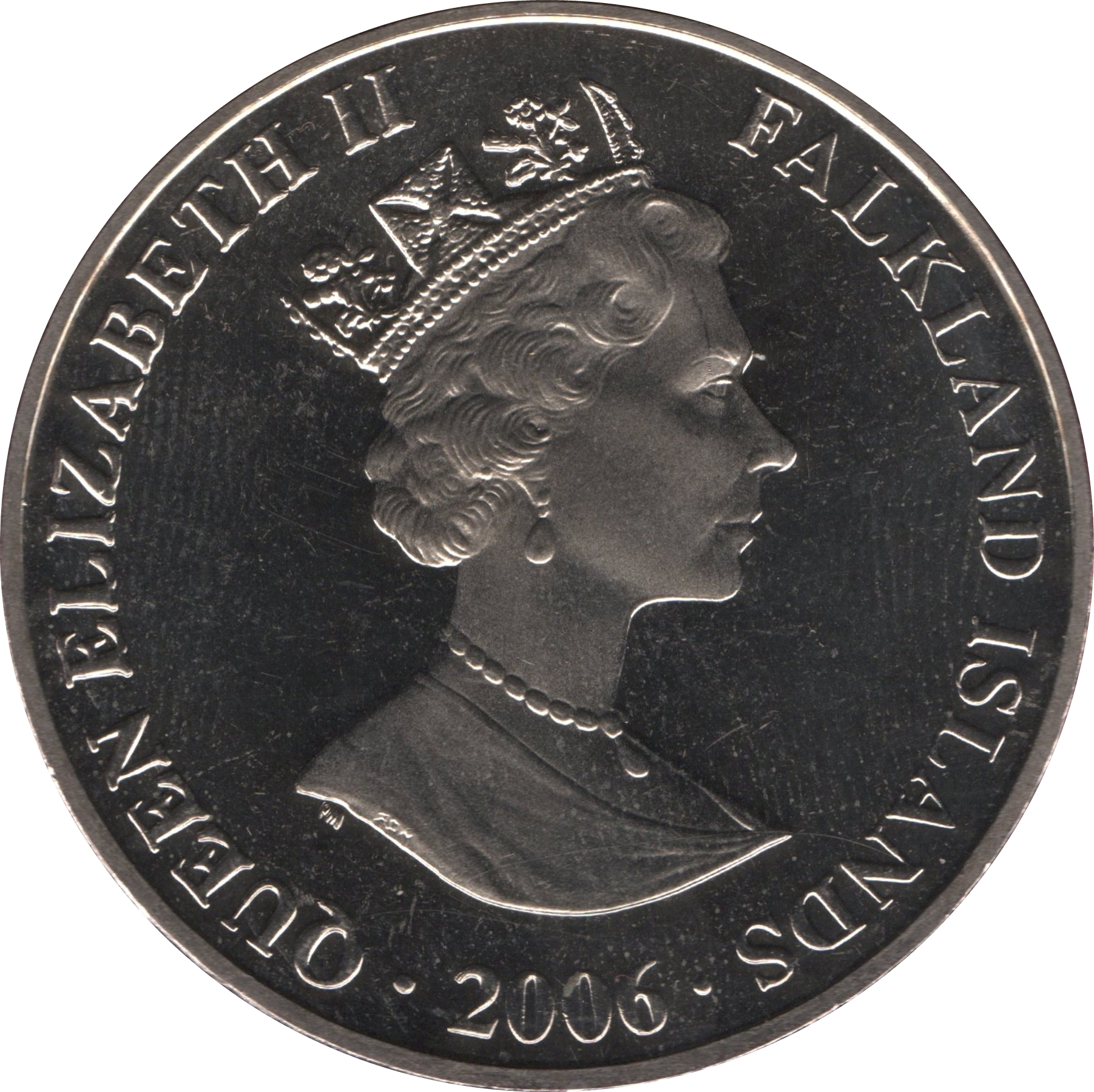 Falkland Islands 1 Crown - Elizabeth II Horatio Nelson obverse