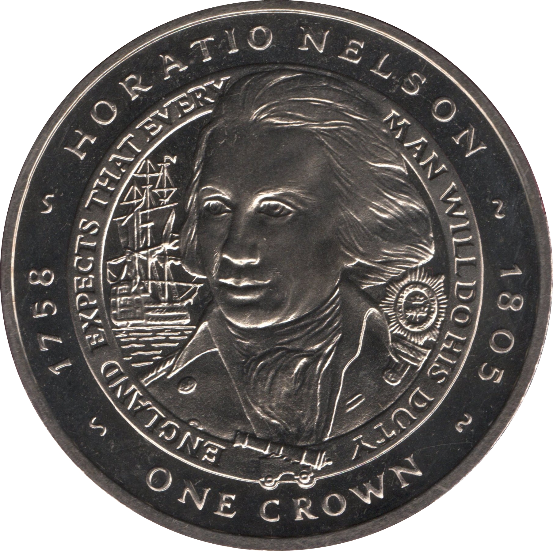 Falkland Islands 1 Crown - Elizabeth II Horatio Nelson