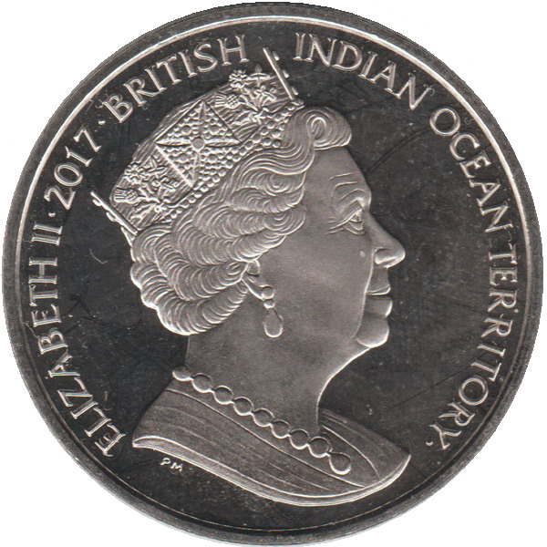 British Indian Ocean Territory 2 Pounds - Elizabeth II Green turtles obverse