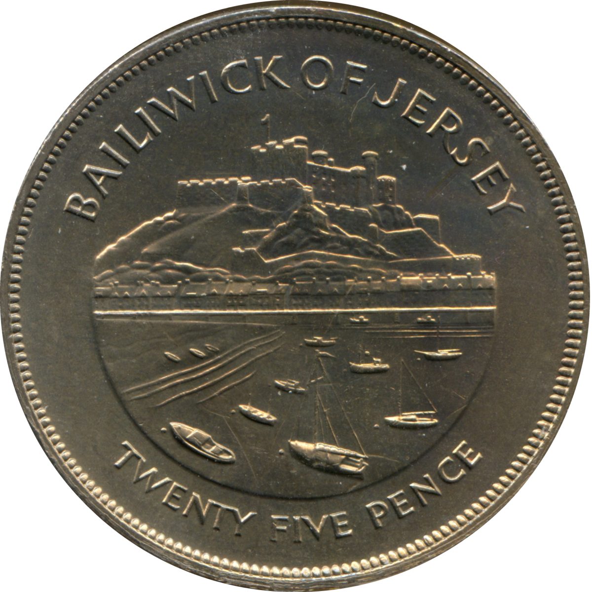 Jersey 25 Pence - Elizabeth II Silver Jubilee reverse