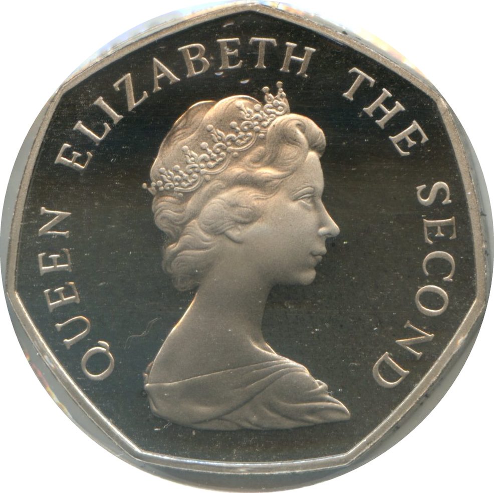 Jersey 50 New Pence - Elizabeth II 2nd portrait obverse
