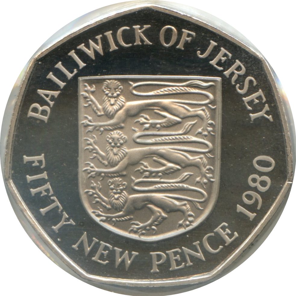 Jersey 50 New Pence - Elizabeth II 2nd portrait reverse