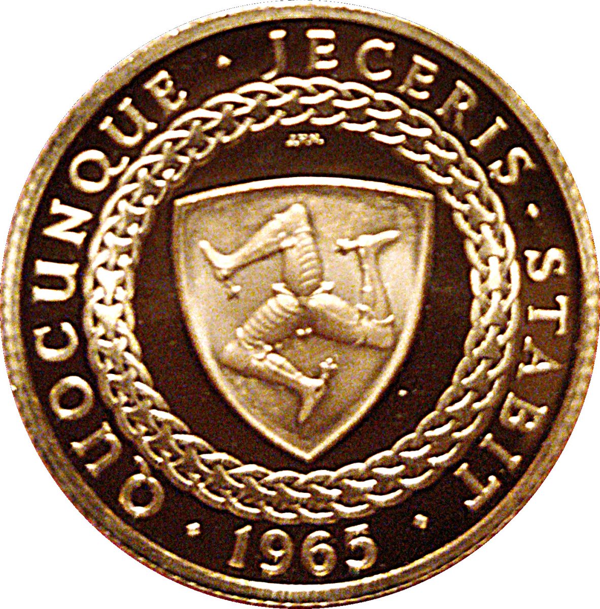Isle of Man 1 Sovereign - Elizabeth II Bicentenary of Revestment Act; Gold Proof 23.5ct