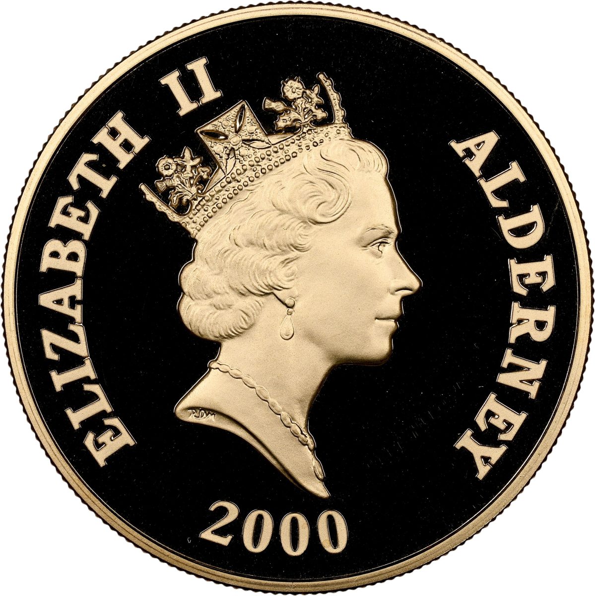 Alderney 25 Pounds - Elizabeth II Queen Mother’s 100th Birthday; Piedfort obverse