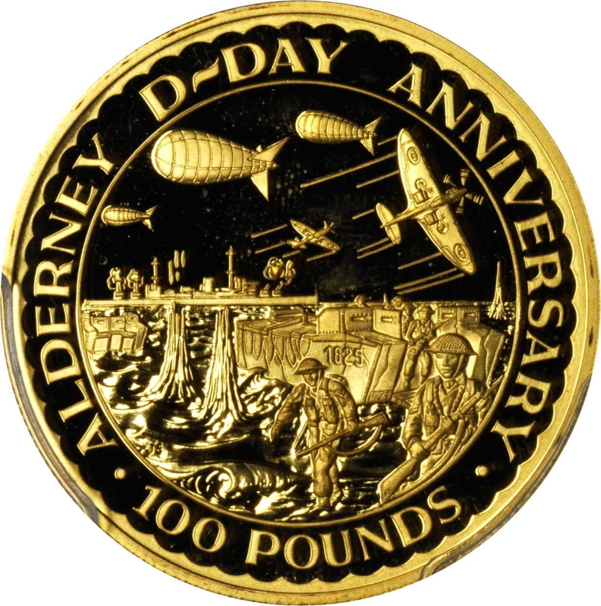 Alderney 100 Pounds - Elizabeth II Normandy Invasion