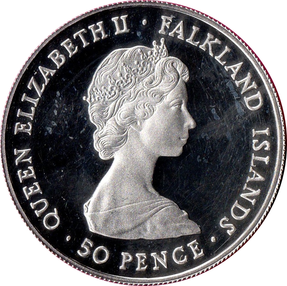 Falkland Islands 50 Pence - Elizabeth II British Rule obverse