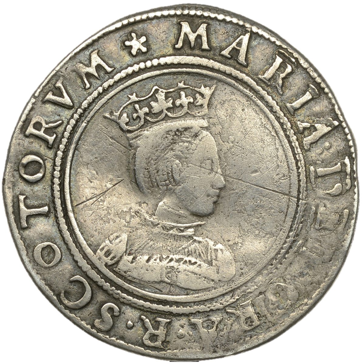 Scotland 1 Testoon - Mary I 1st Period, Type I obverse