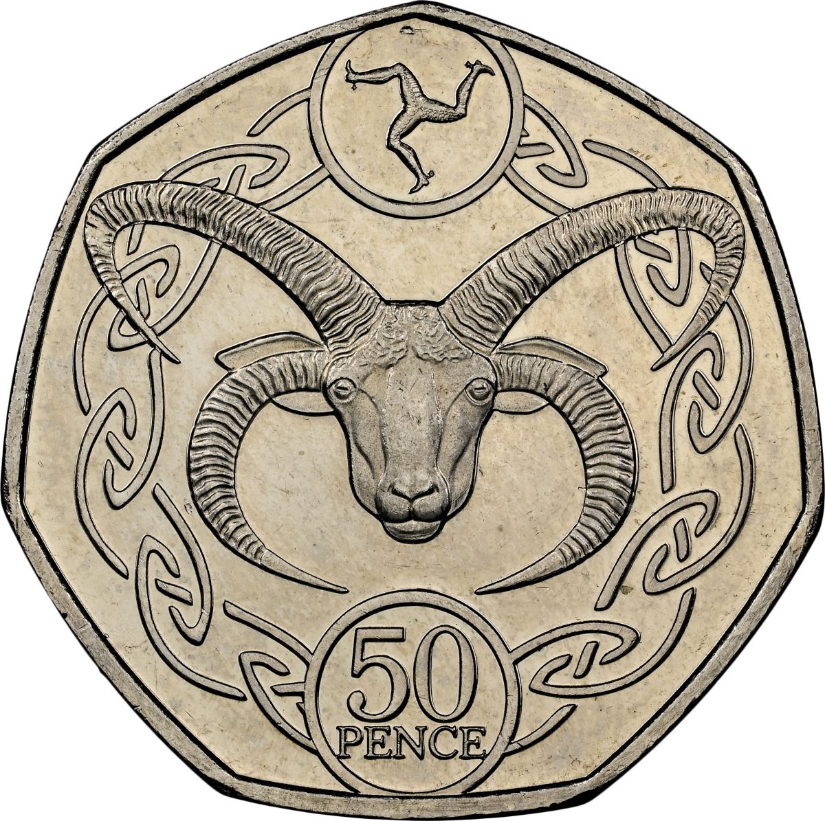 Isle of Man 50 Pence - Elizabeth II Manx Loaghtan