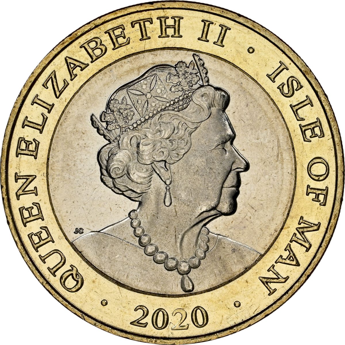 Isle of Man 2 Pounds - Elizabeth II Tower of Refuge obverse