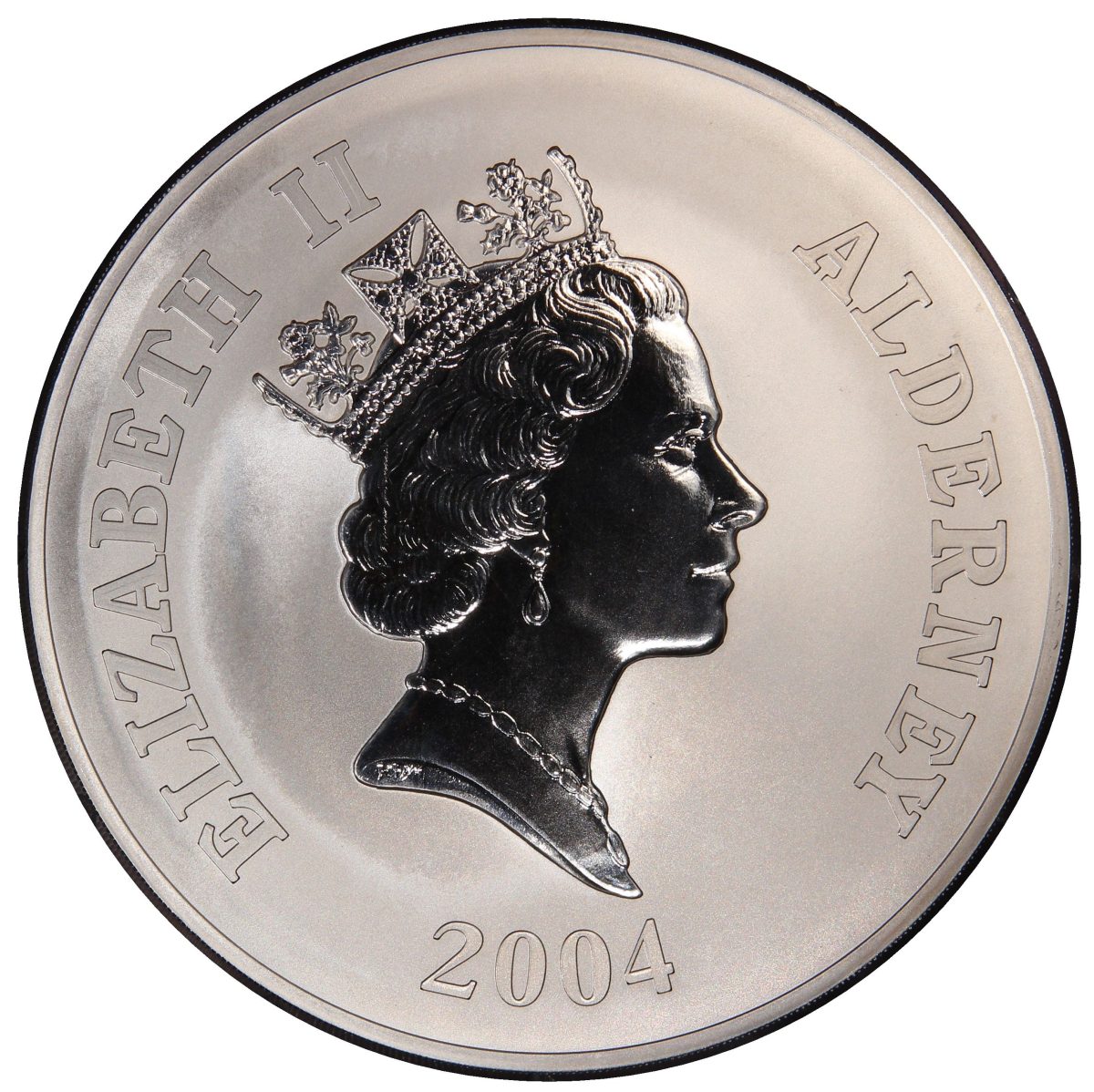 Alderney 50 Pounds - Elizabeth II D-Day obverse
