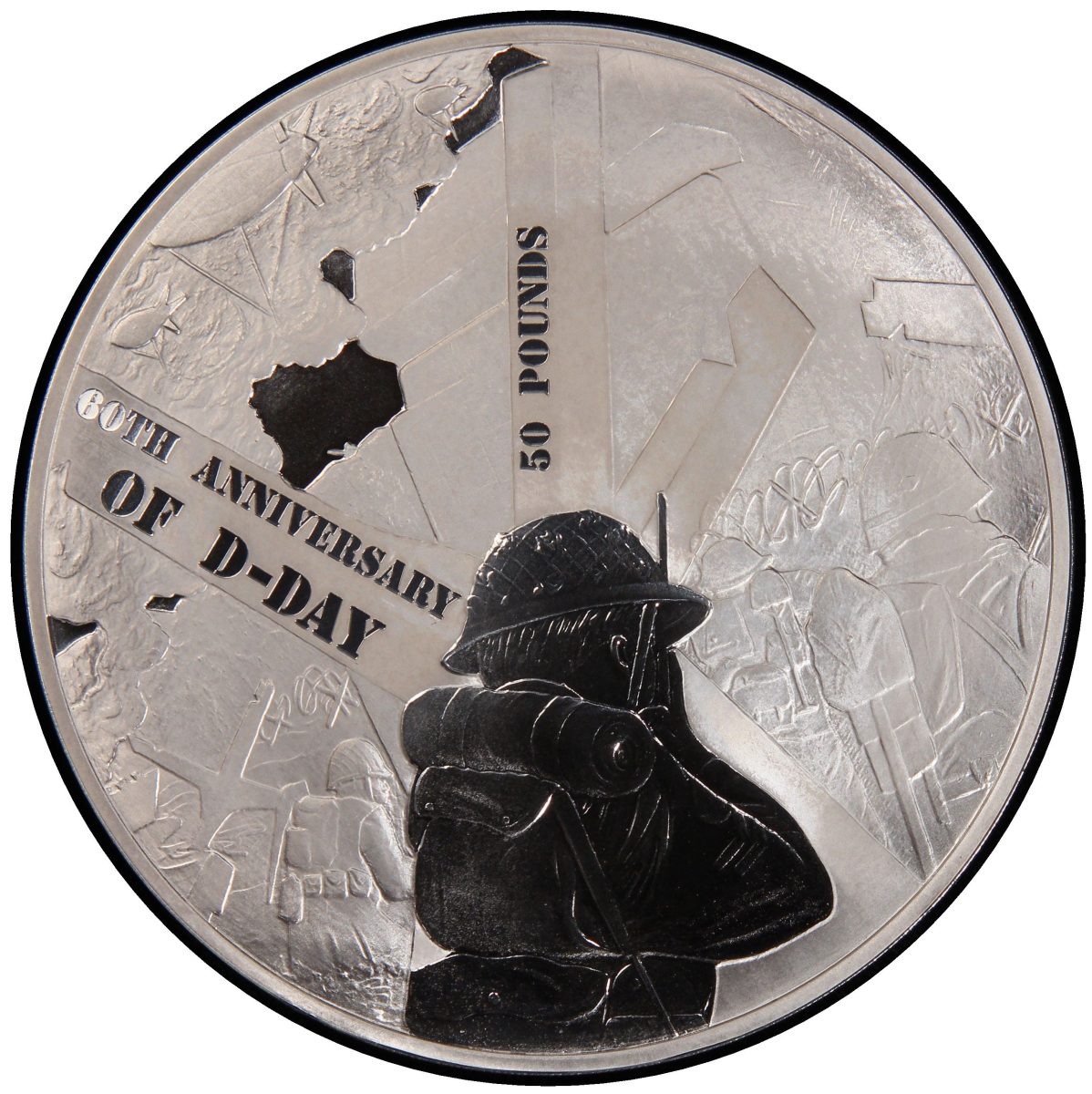 Alderney 50 Pounds - Elizabeth II D-Day