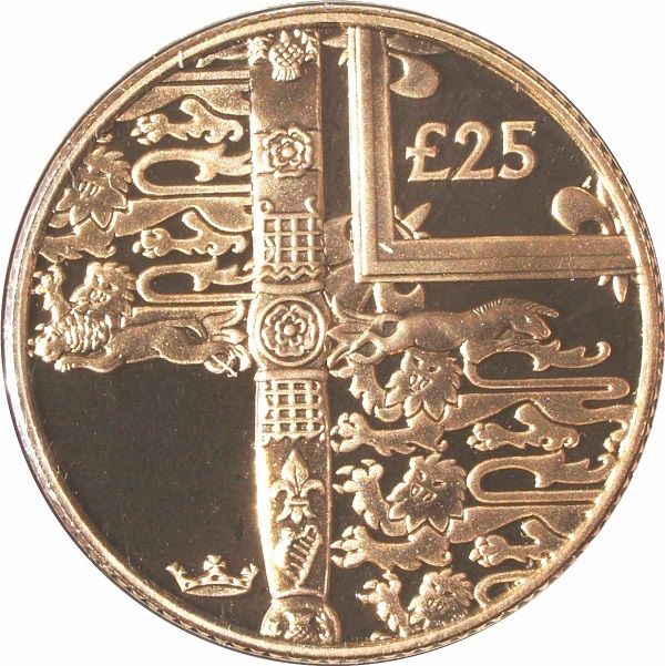 Alderney 25 Pounds - Elizabeth II Golden Jubilee of Reign
