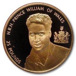 Alderney 25 Pounds - Elizabeth II Prince William