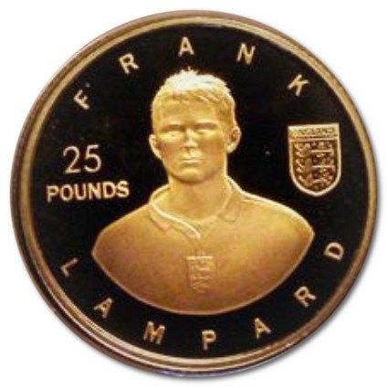 Alderney 25 Pounds - Elizabeth II Frank Lampard reverse