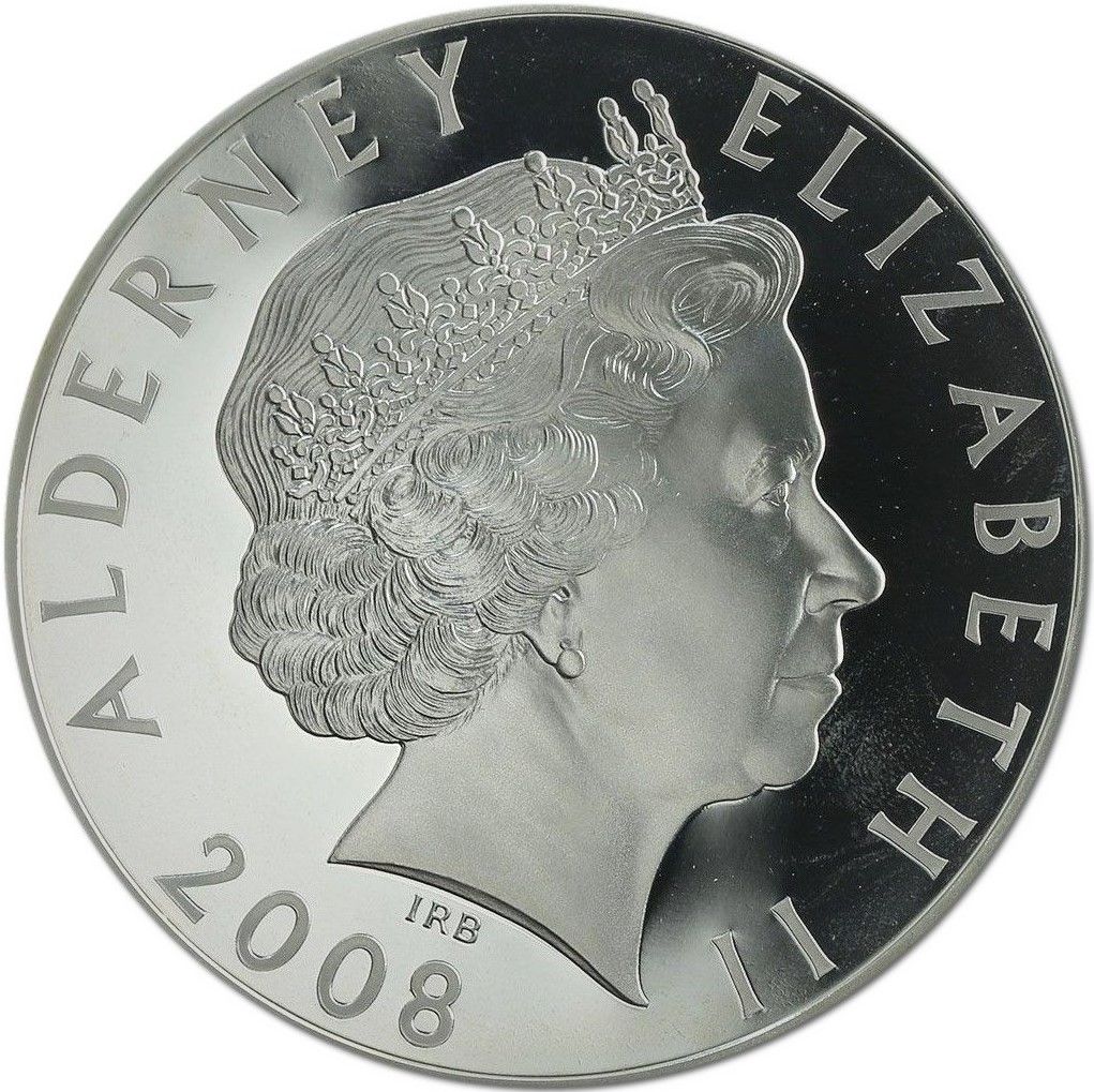 Alderney 10 Pounds - Elizabeth II Concorde obverse