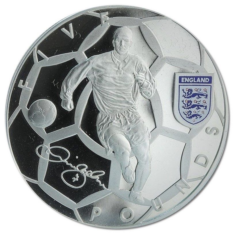 Alderney 5 Pounds - Elizabeth II David Beckham
