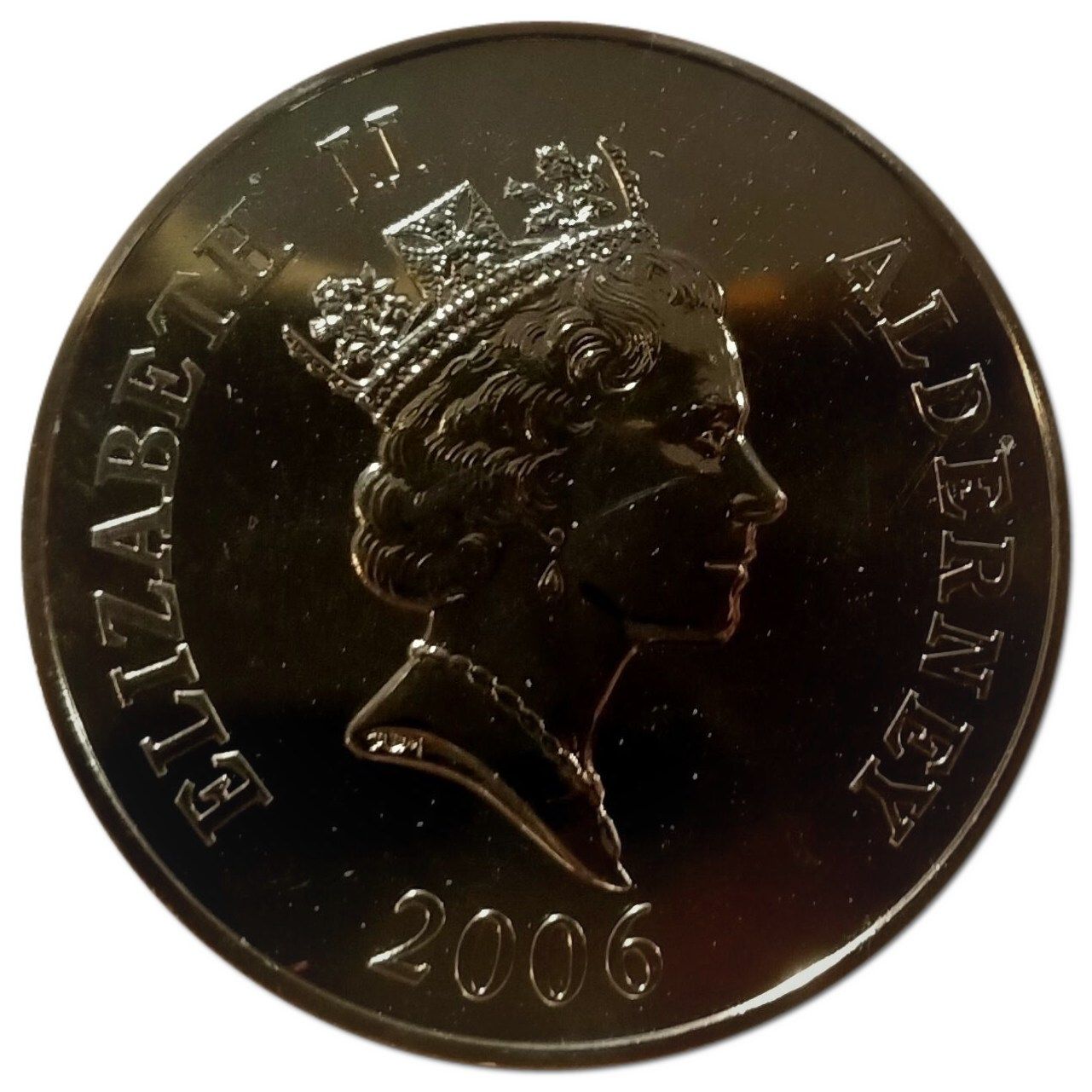 Alderney 5 Pounds - Elizabeth II Charles Dickens obverse