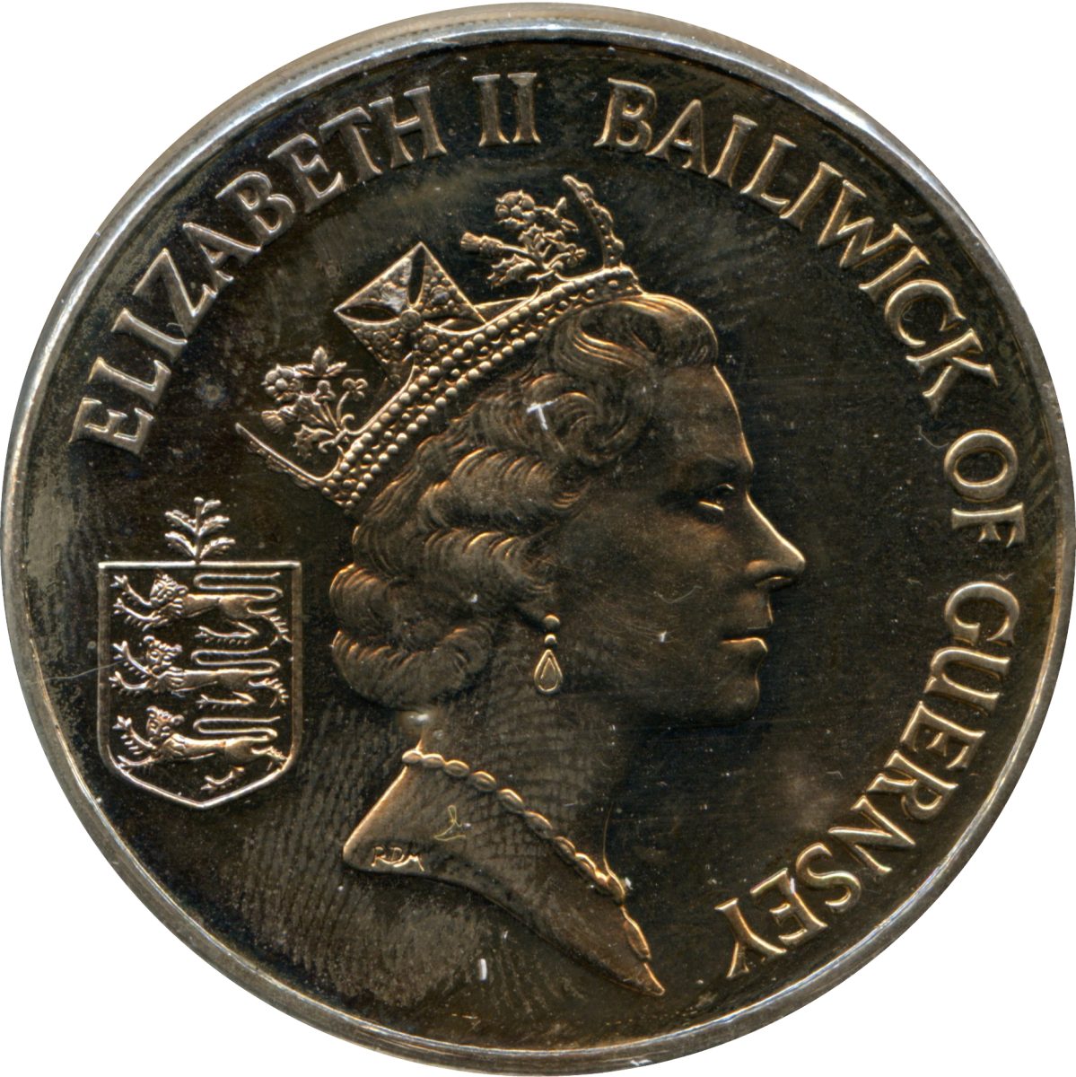 Guernsey 2 Pounds - Elizabeth II Liberation obverse