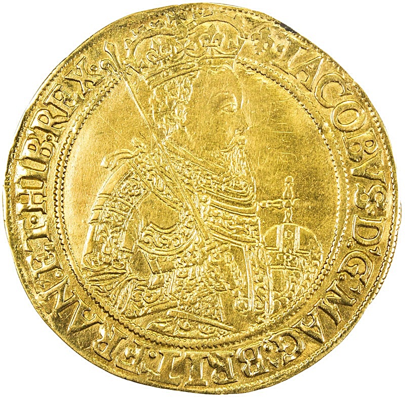 1 Unite - James I 2nd coinage; 2nd bust obverse