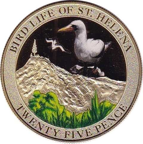 Saint Helena 25 Pence - Elizabeth II Bird Life - Albatross