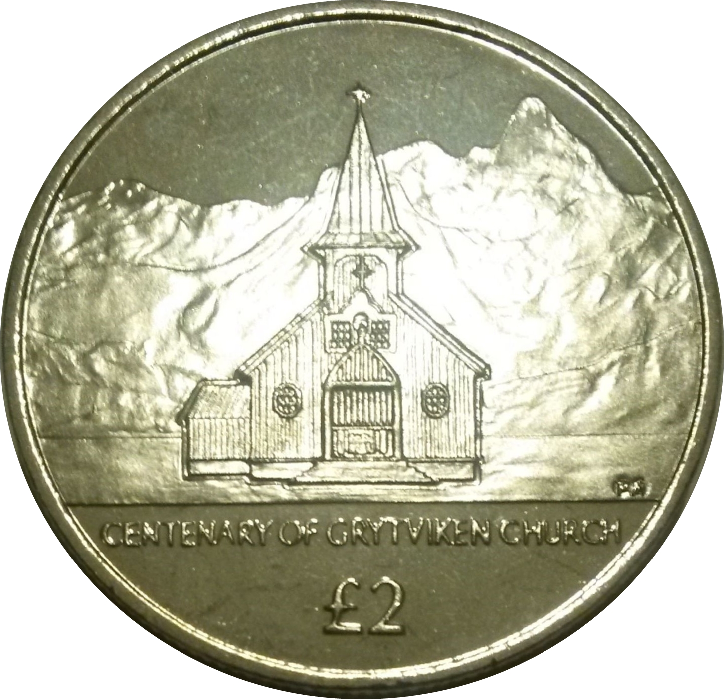 South Georgia and the South Sandwich Islands 2 Pounds - Elizabeth II Centenary of Grytviken Church