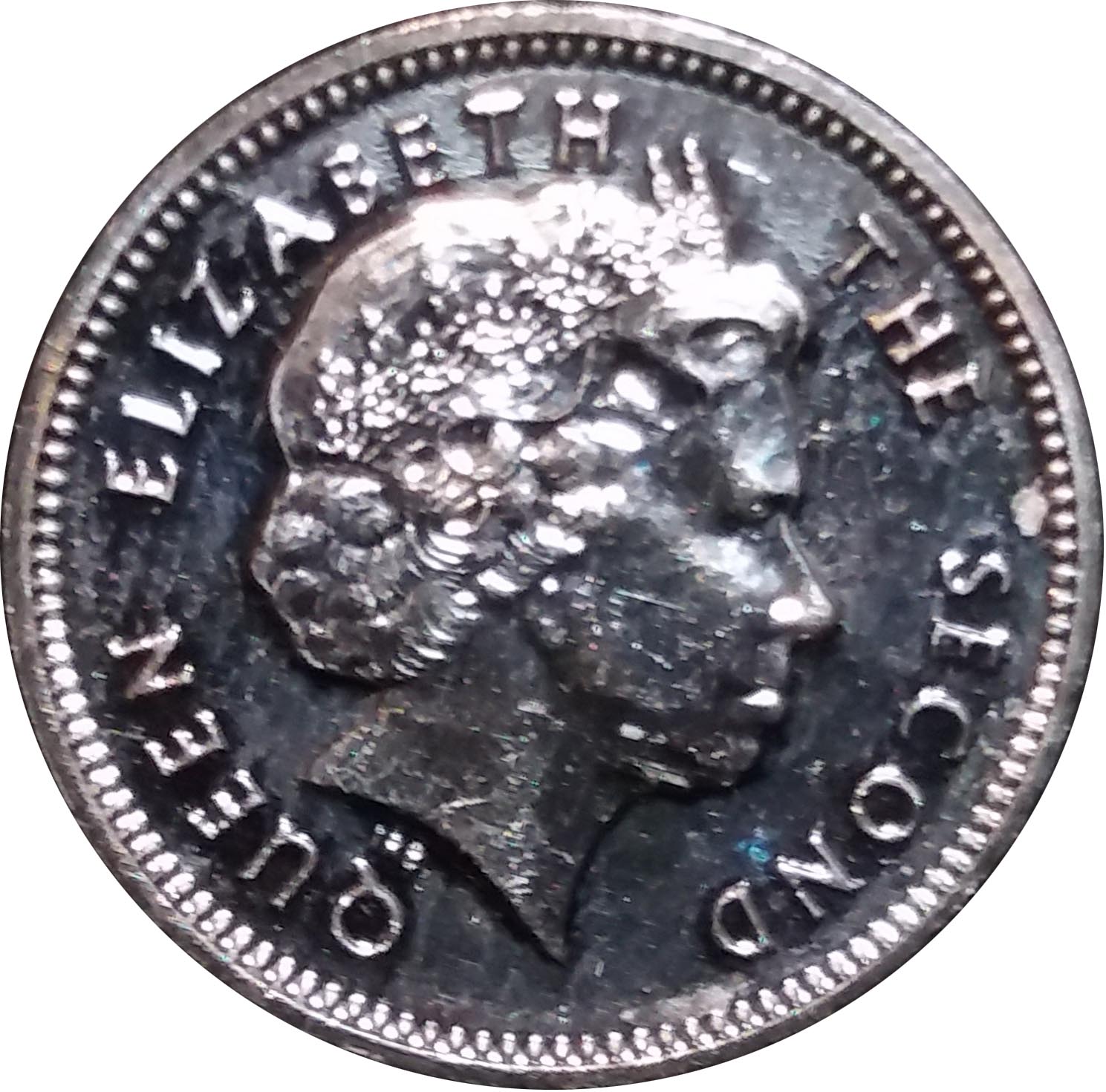 Falkland Islands 5 Pence - Elizabeth II 4th portrait - magnetic obverse