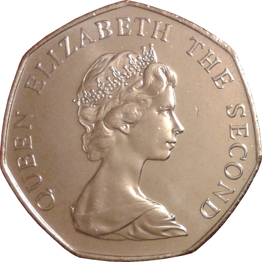 Falkland Islands 50 Pence - Elizabeth II 2nd portrait; small type obverse