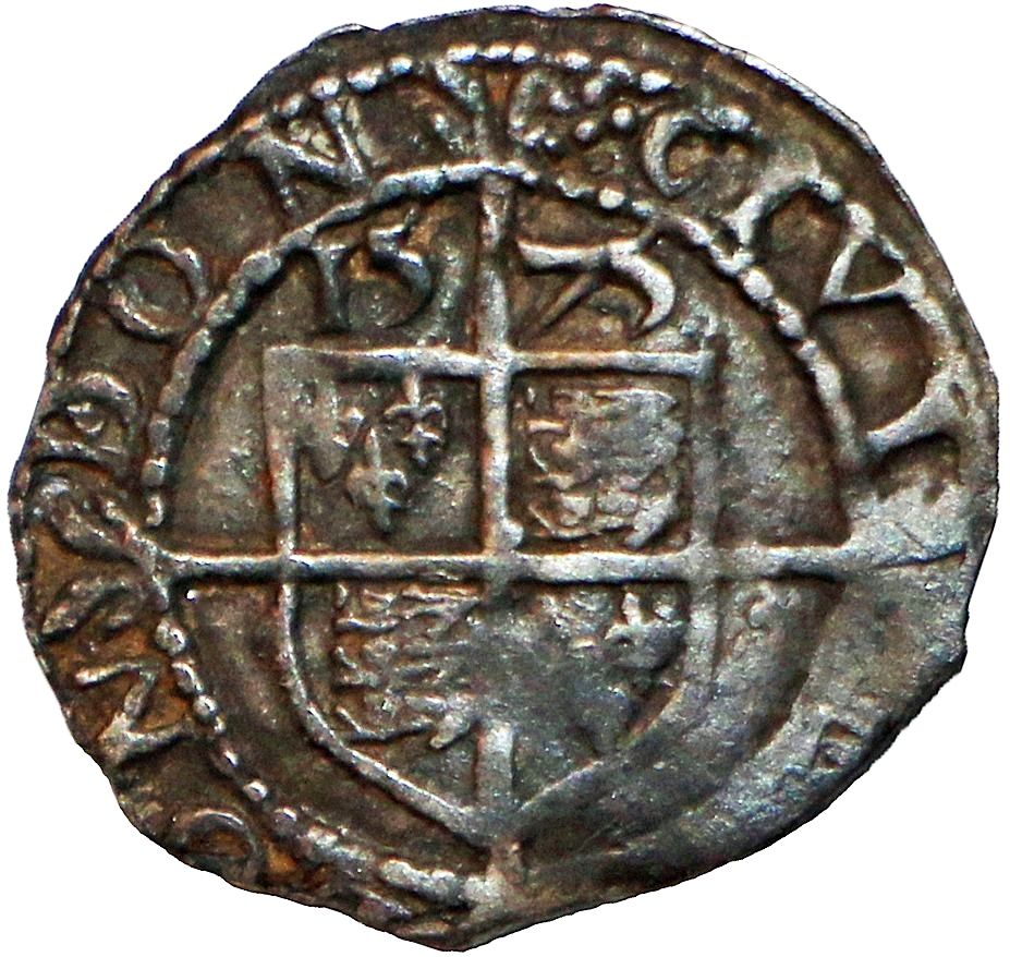 ¾ Penny - Elizabeth I 3rd and 4th issue reverse
