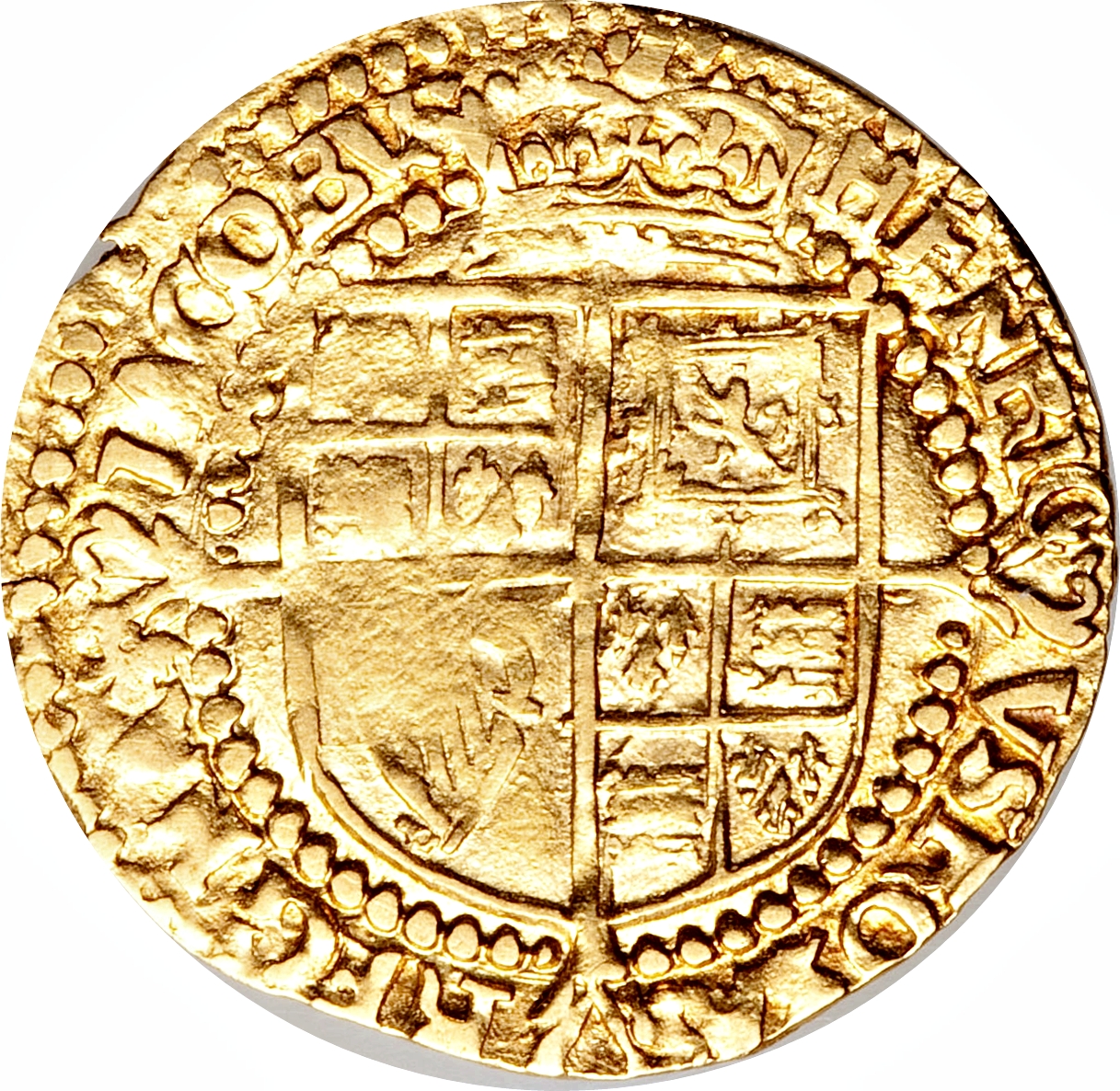 ¼ Laurel - James I 3rd coinage; 4th bust