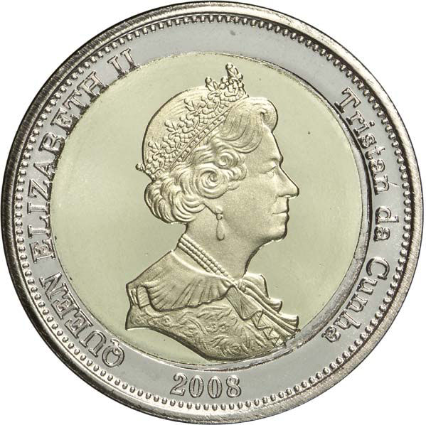 Tristan da Cunha 25 Pence - Elizabeth II 4th portrait obverse