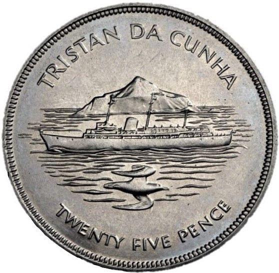Tristan da Cunha 25 Pence - Elizabeth II Silver Jubilee