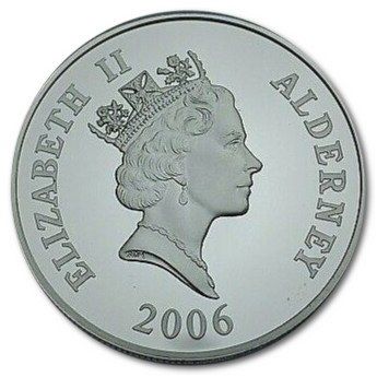 Alderney 5 Pounds - Elizabeth II Victoria Cross; Henry Ramage; Silver Proof Issue obverse
