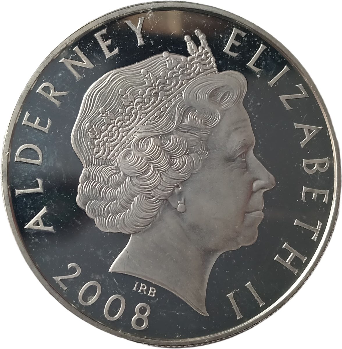 Alderney 5 Pounds - Elizabeth II End of World War I - Remembrance obverse