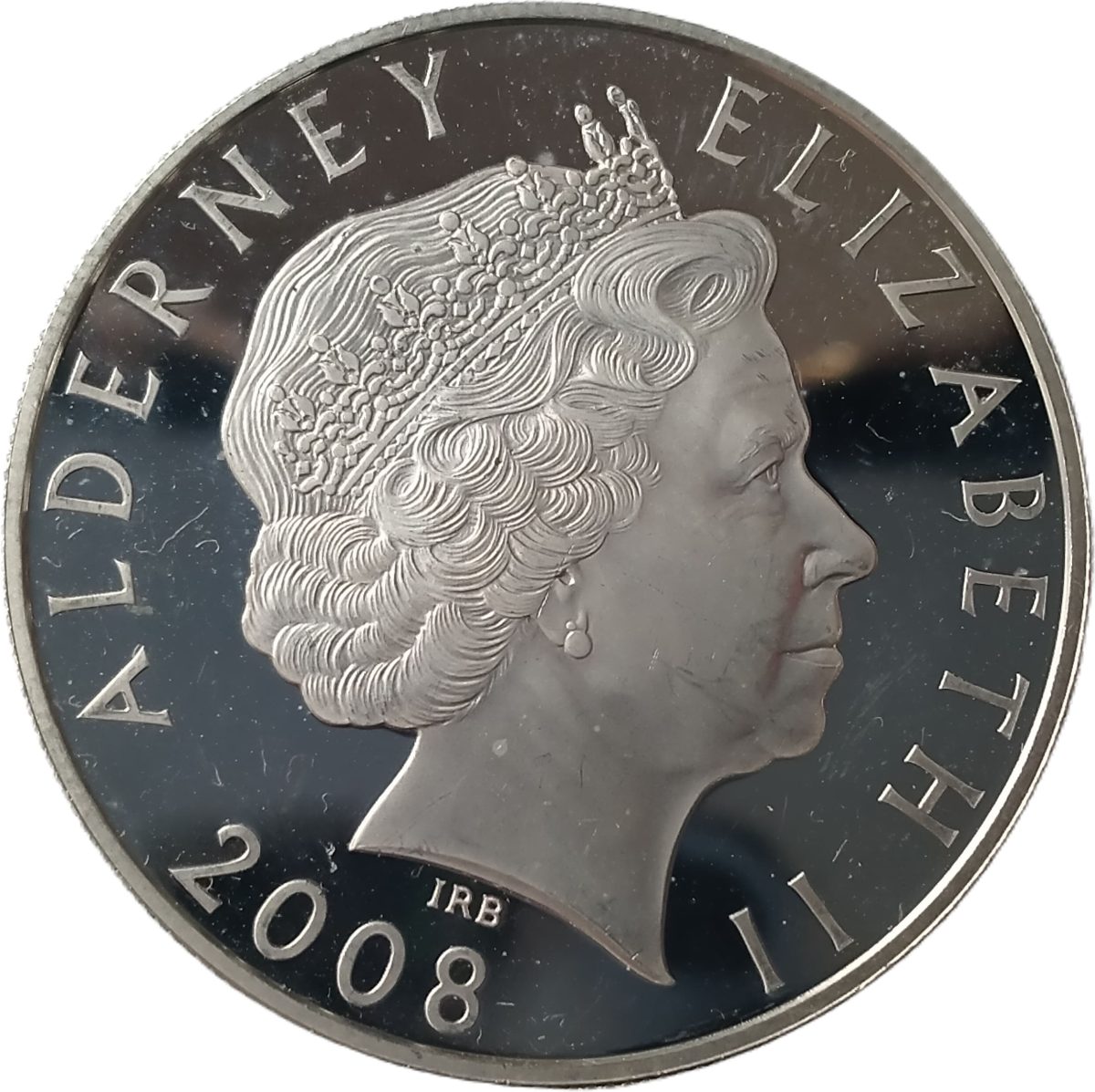 Alderney 5 Pounds - Elizabeth II End of World War I - Recruitment obverse