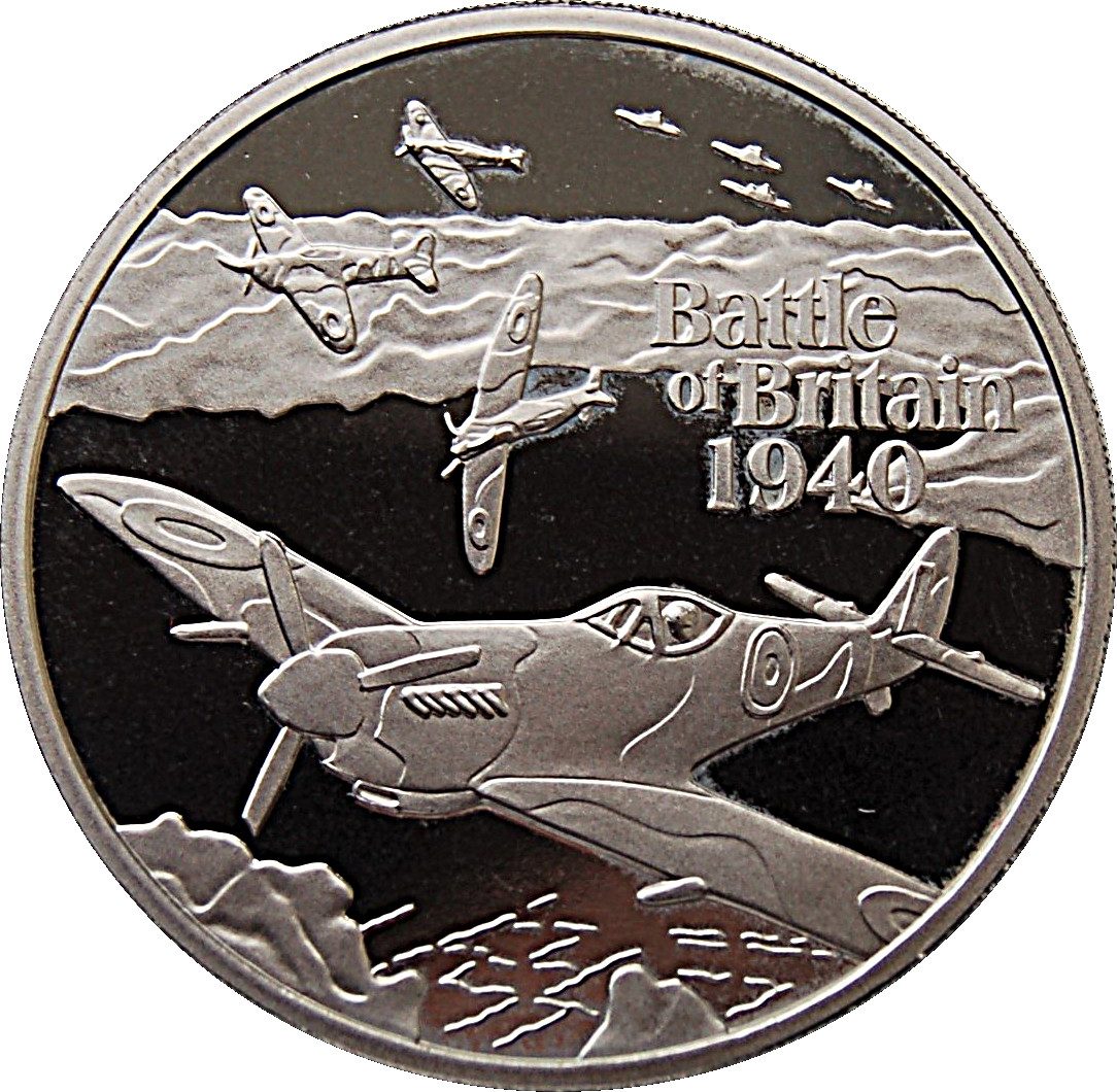 Alderney 5 Pounds - Elizabeth II Battle of Britain, 1940