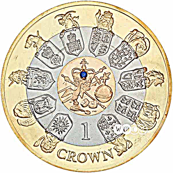Isle of Man 1 Crown - Elizabeth II 80th Birthday of the Queen Elizabeth II - Queen's Beasts