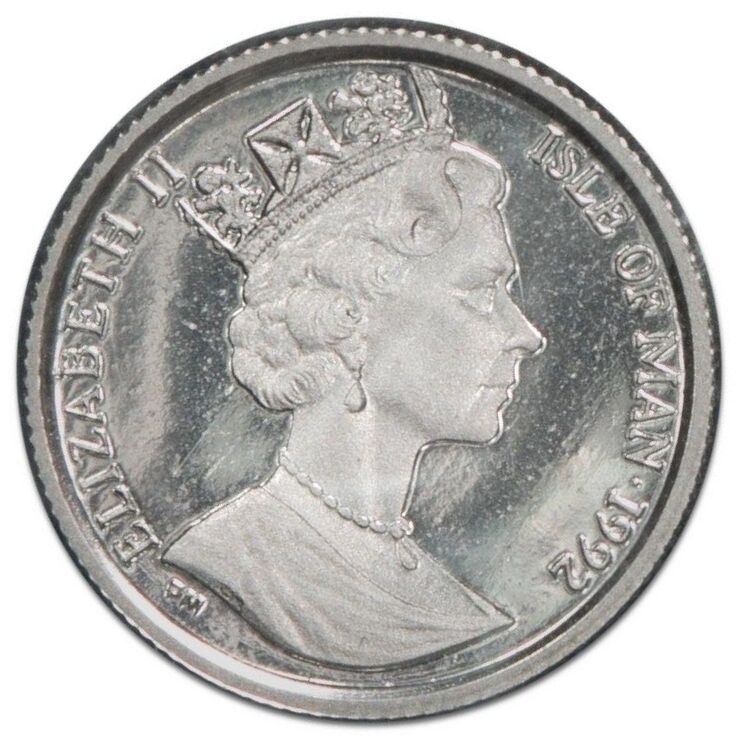 Isle of Man 1/20 Noble - Elizabeth II Longboat obverse
