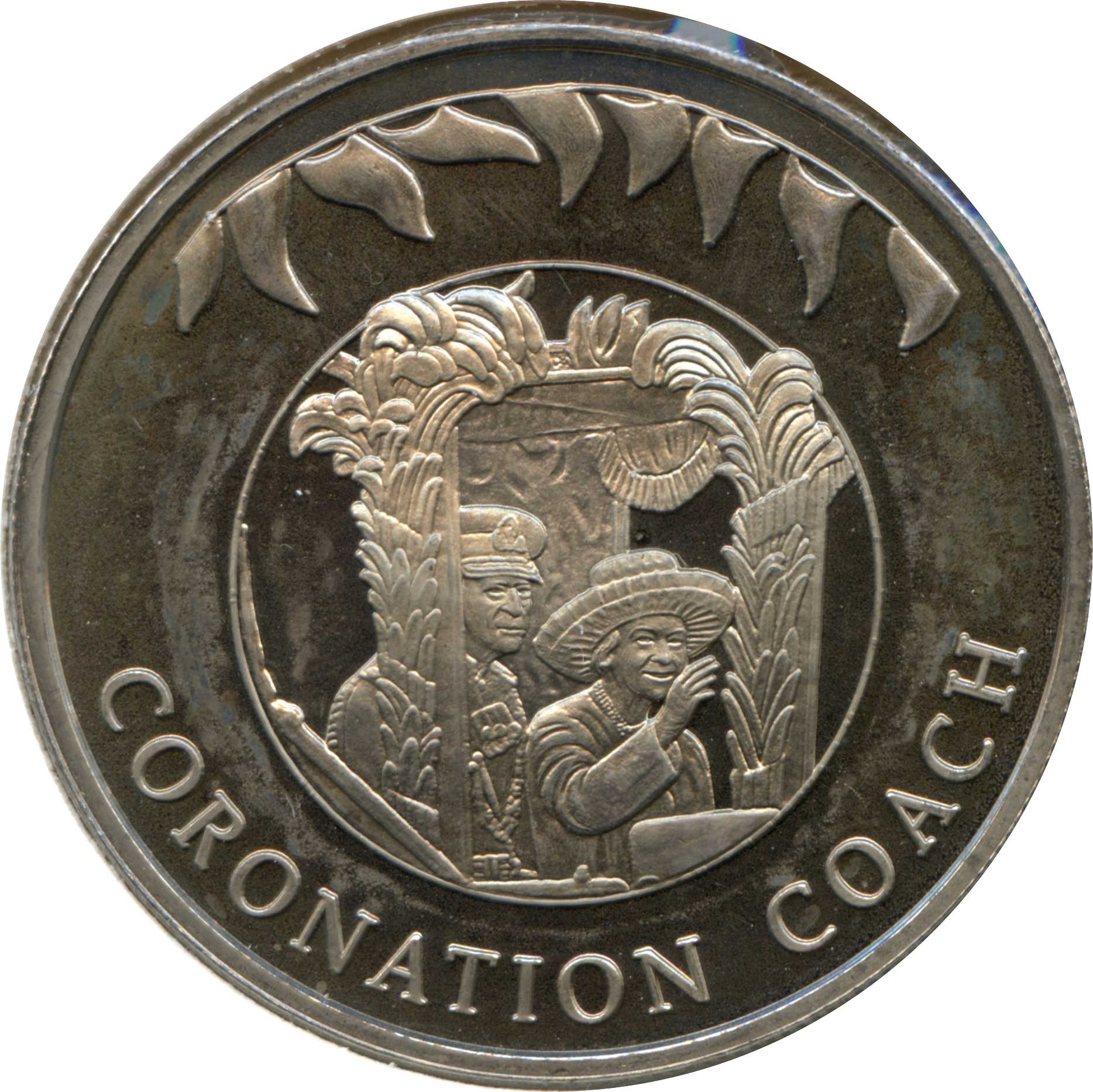 Falkland Islands 50 Pence - Elizabeth II Coronation coach