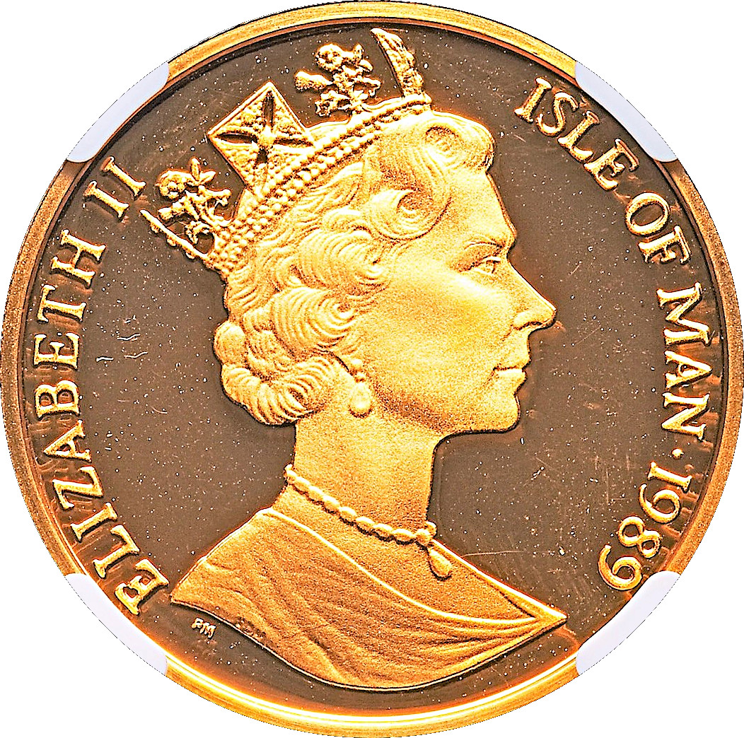 Isle of Man ½ Crown - Elizabeth II Persian Cat obverse