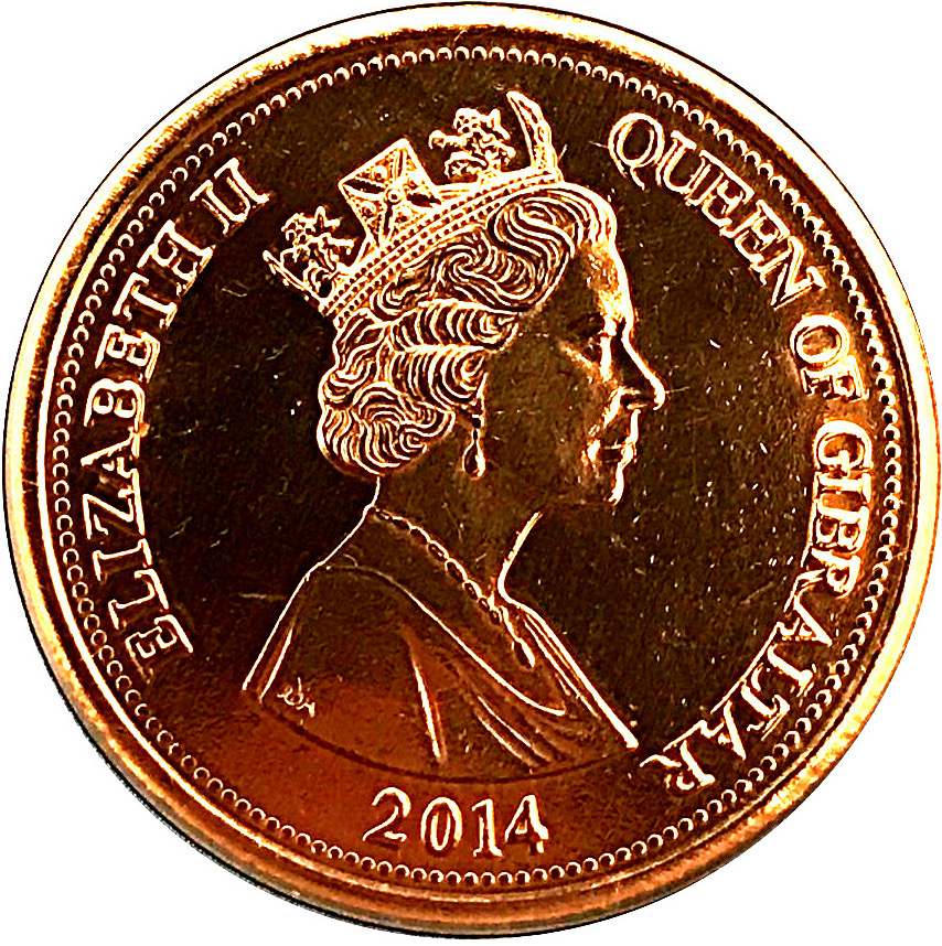 Gibraltar 5 Pounds - Elizabeth II The Rock obverse