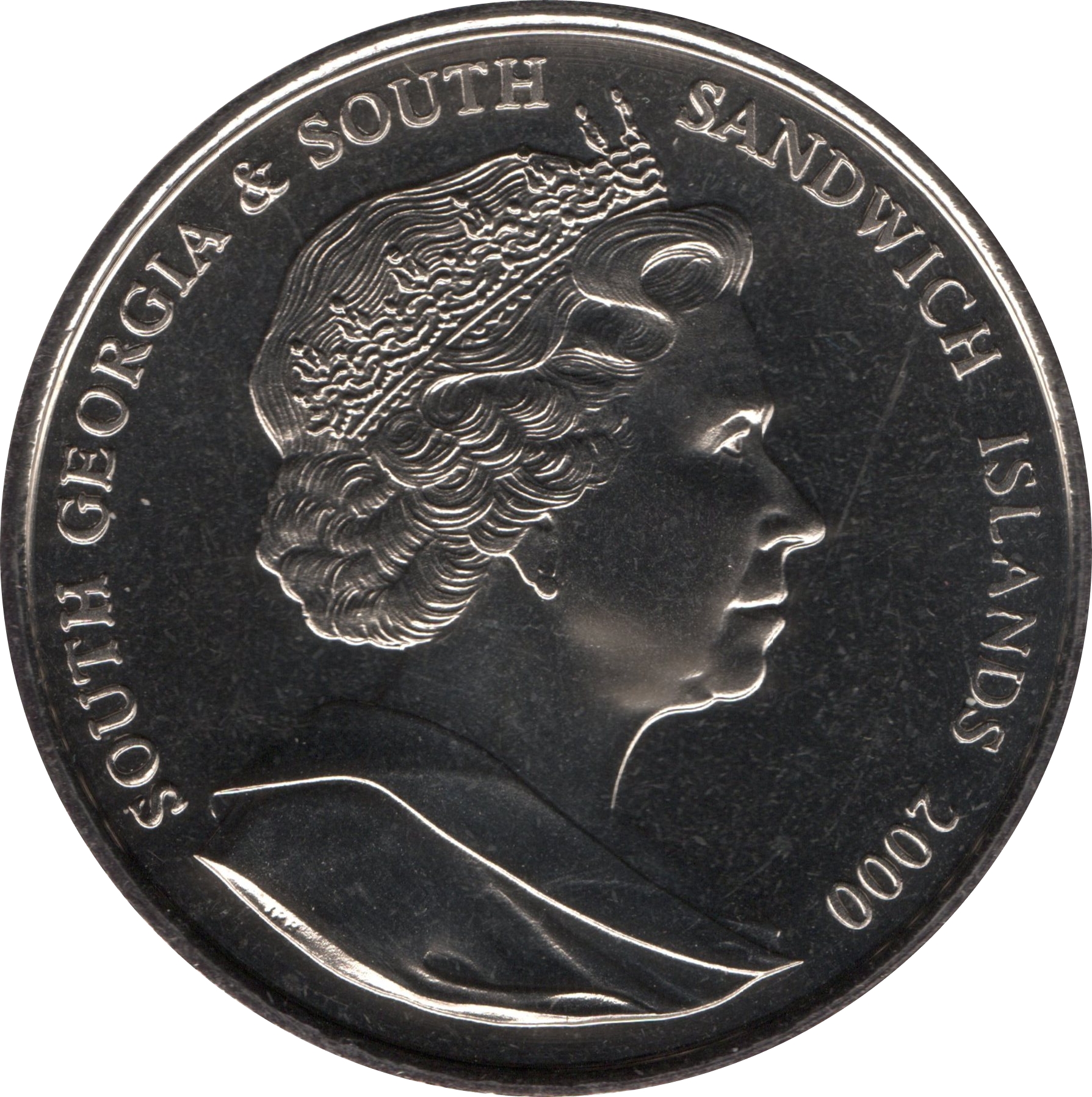 South Georgia and the South Sandwich Islands 2 Pounds - Elizabeth II Queen Mother obverse