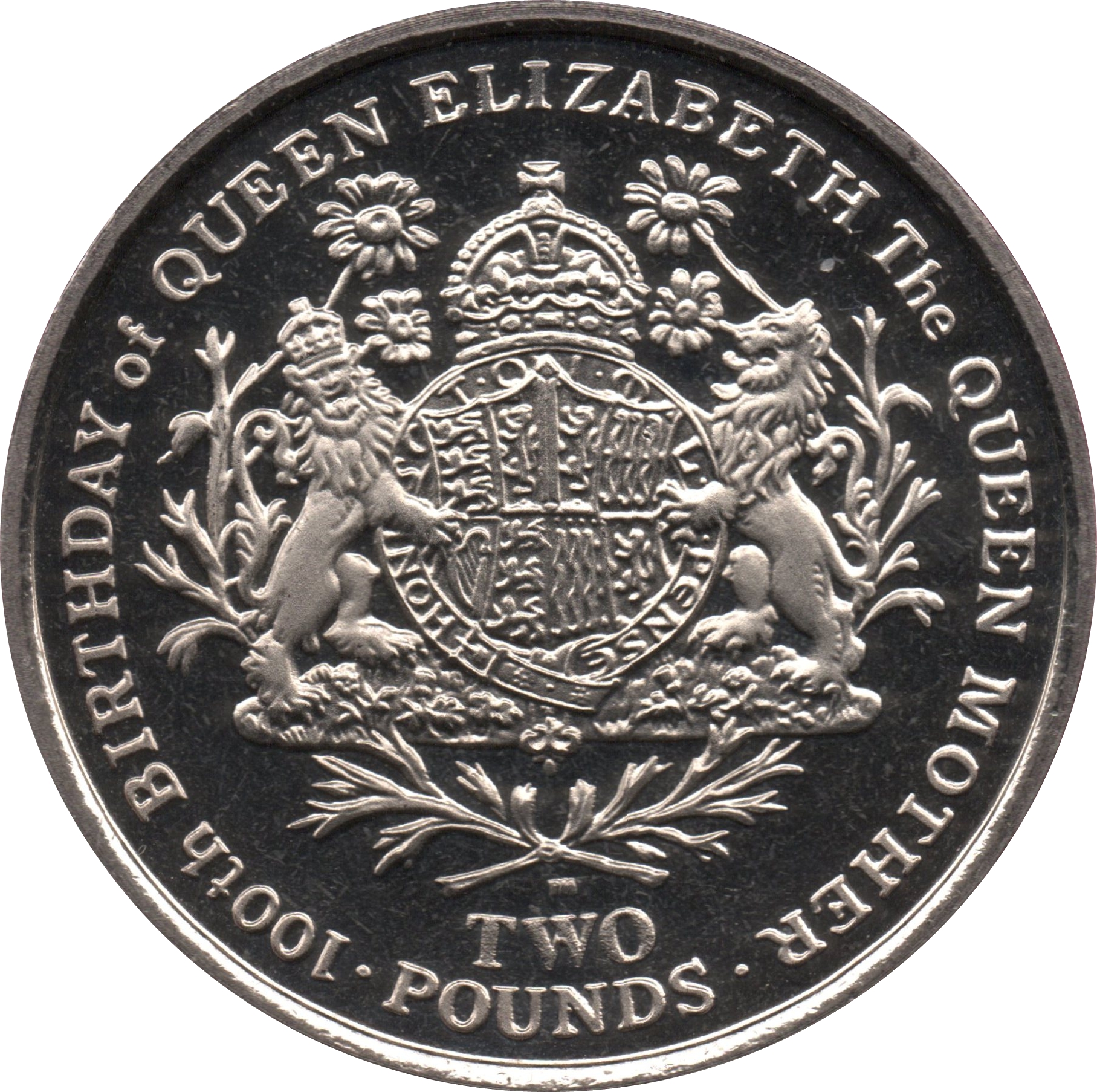 South Georgia and the South Sandwich Islands 2 Pounds - Elizabeth II Queen Mother