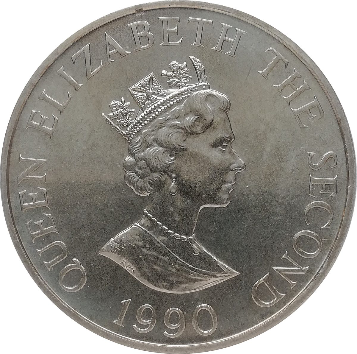 Alderney 2 Pounds - Elizabeth II Queen Mother's 90th Birthday obverse