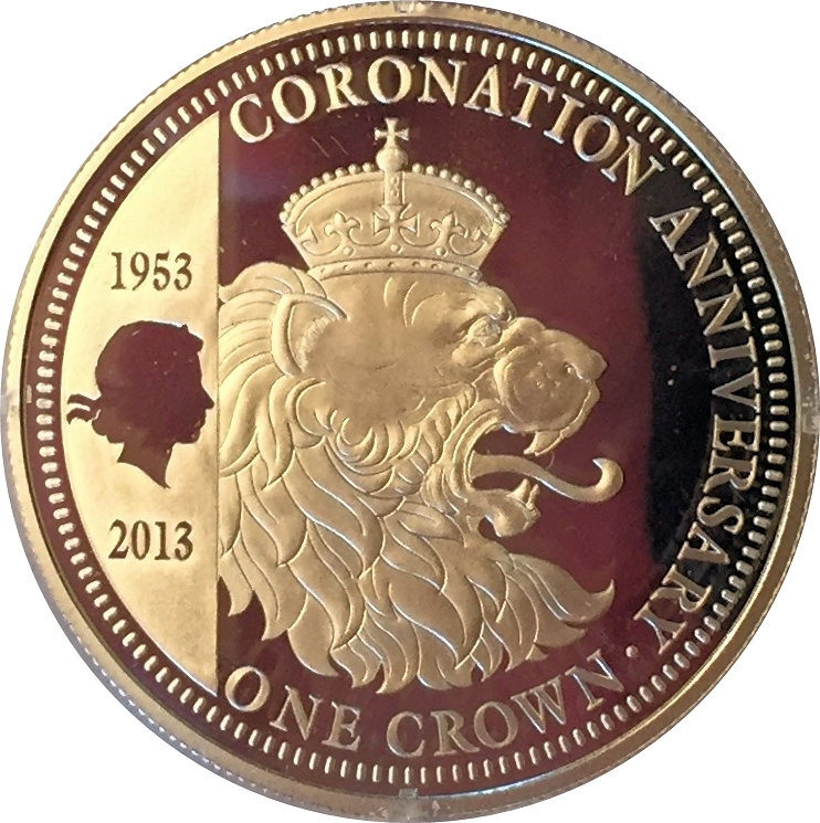 Tristan da Cunha 1 Crown - Elizabeth II Four Heraldic Beasts - the Lion